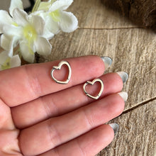 Load image into Gallery viewer, Plain Heart Huggie -  925 Sterling Silver Earrings
