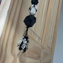 Load image into Gallery viewer, Protection Cleansing Selenite &amp; Raw Tourmaline Macrame Door Hanger
