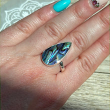 Load image into Gallery viewer, Abalone Shell 925 Silver Ring -  Size P 1/2 - Q
