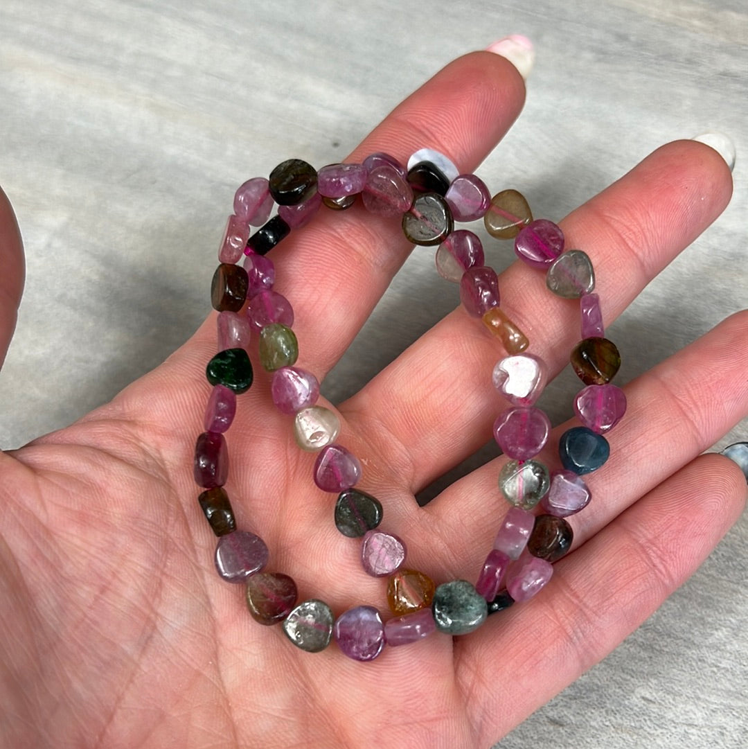 Mix Tourmaline Heart Bracelet