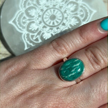 Load image into Gallery viewer, Amazonite 925 Silver Ring - Size L 1/2 - M AA GRADE
