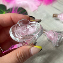 Load image into Gallery viewer, Rose Quartz Flower Chip Glass Jar
