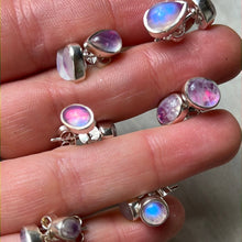 Load image into Gallery viewer, Pink Moonstone 925 Sterling Studs Earrings
