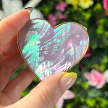 Load image into Gallery viewer, Abalone Shell Heart Phone Pop Sock Socket
