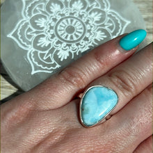 Load image into Gallery viewer, Larimar 925 Silver Ring -  Size K
