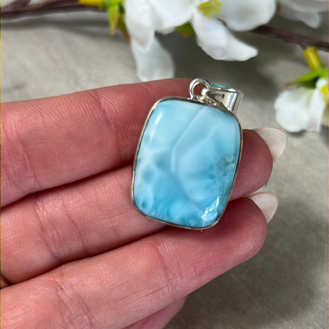 Larimar 925 Sterling Pendant