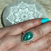 Load image into Gallery viewer, Amazonite 925 Silver Ring -  Size L - L 1/2 -  AA GRADE
