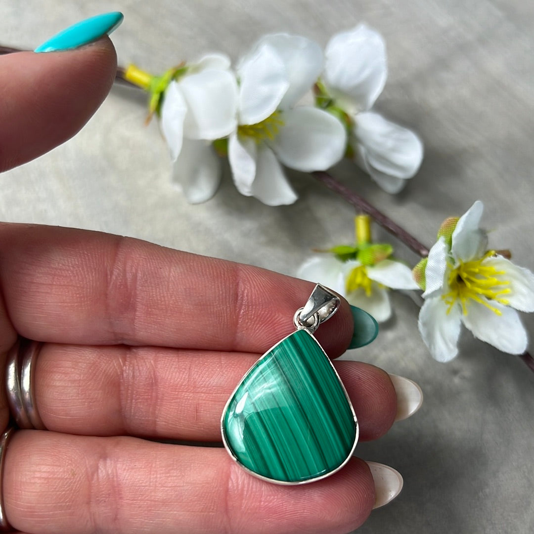 Malachite 925 Sterling Silver Pendant