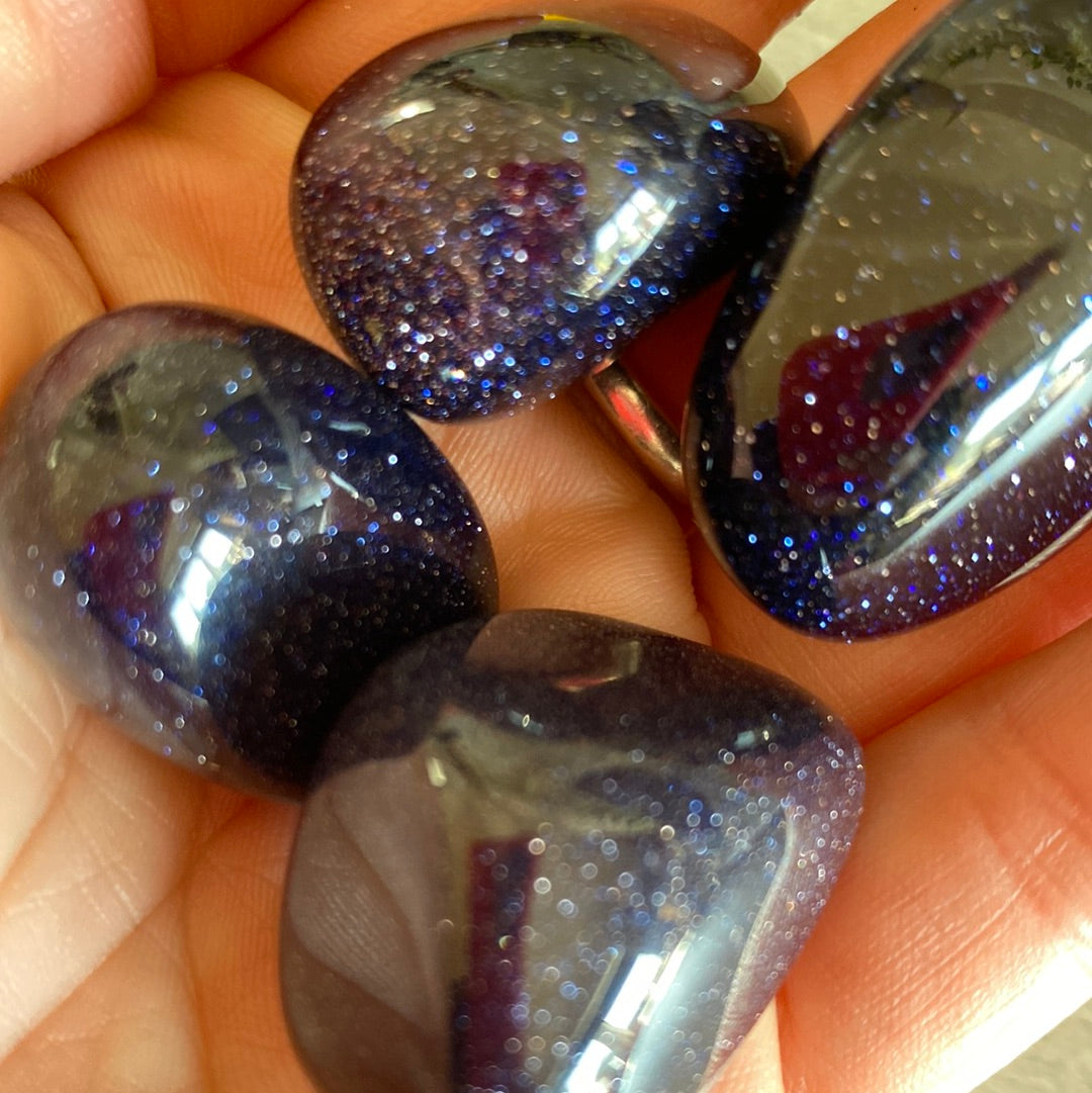 Blue Goldstone Tumble Tumblestone