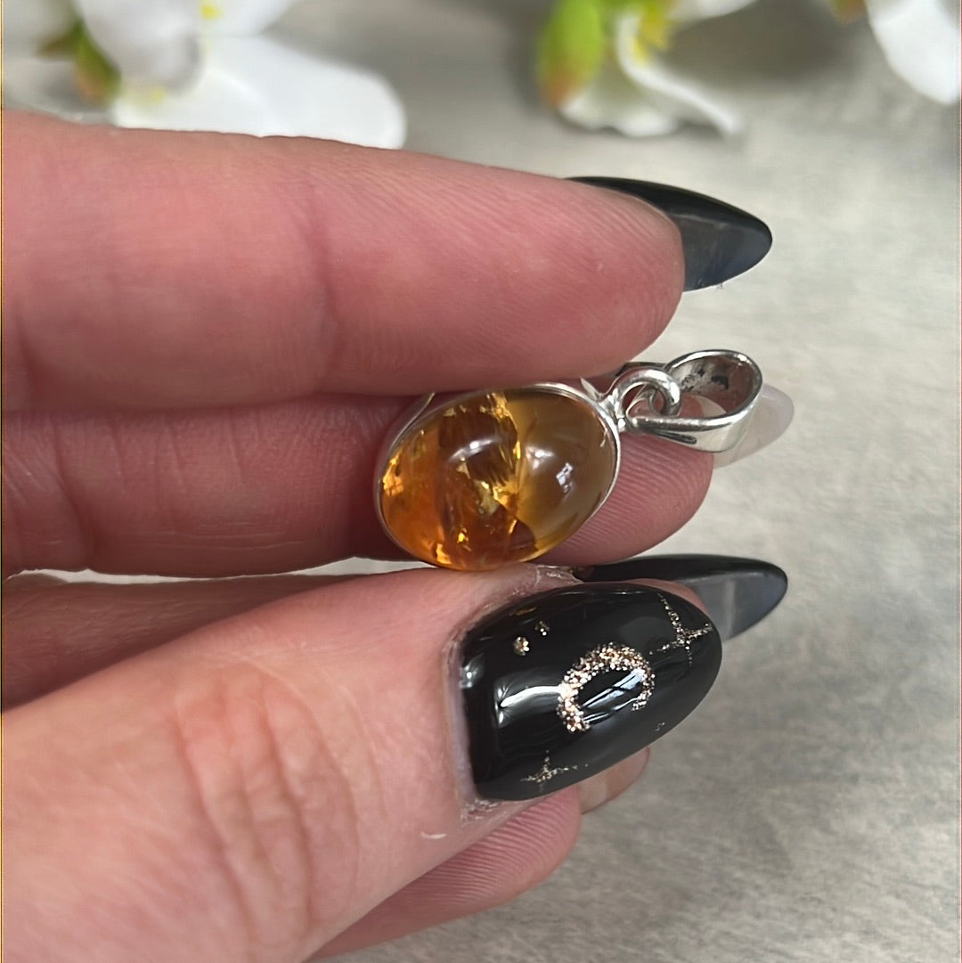 Citrine 925 Sterling Silver Pendant