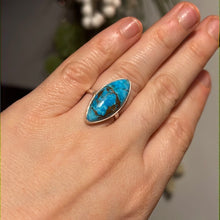 Load image into Gallery viewer, Copper Turquoise 925 Sterling Silver Ring -  Size L 1/2
