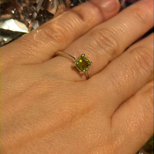 Load image into Gallery viewer, Peridot 925 Silver Ring -  Size L 1/2

