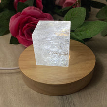 Load image into Gallery viewer, Wood White Light base lamp stand - USB 10cm
