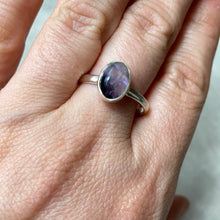 Load image into Gallery viewer, Blue John UK Fluorite Ring Size R1/2 - S 925 Silver
