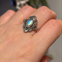 Load image into Gallery viewer, Moonstone 925 Silver Ring -  Size R 1/2

