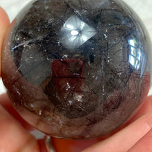 Load image into Gallery viewer, Smoky Rutile Rutilated Sphere
