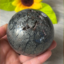 Load image into Gallery viewer, Nipomo - Marcascite Agate Sphere 68mm
