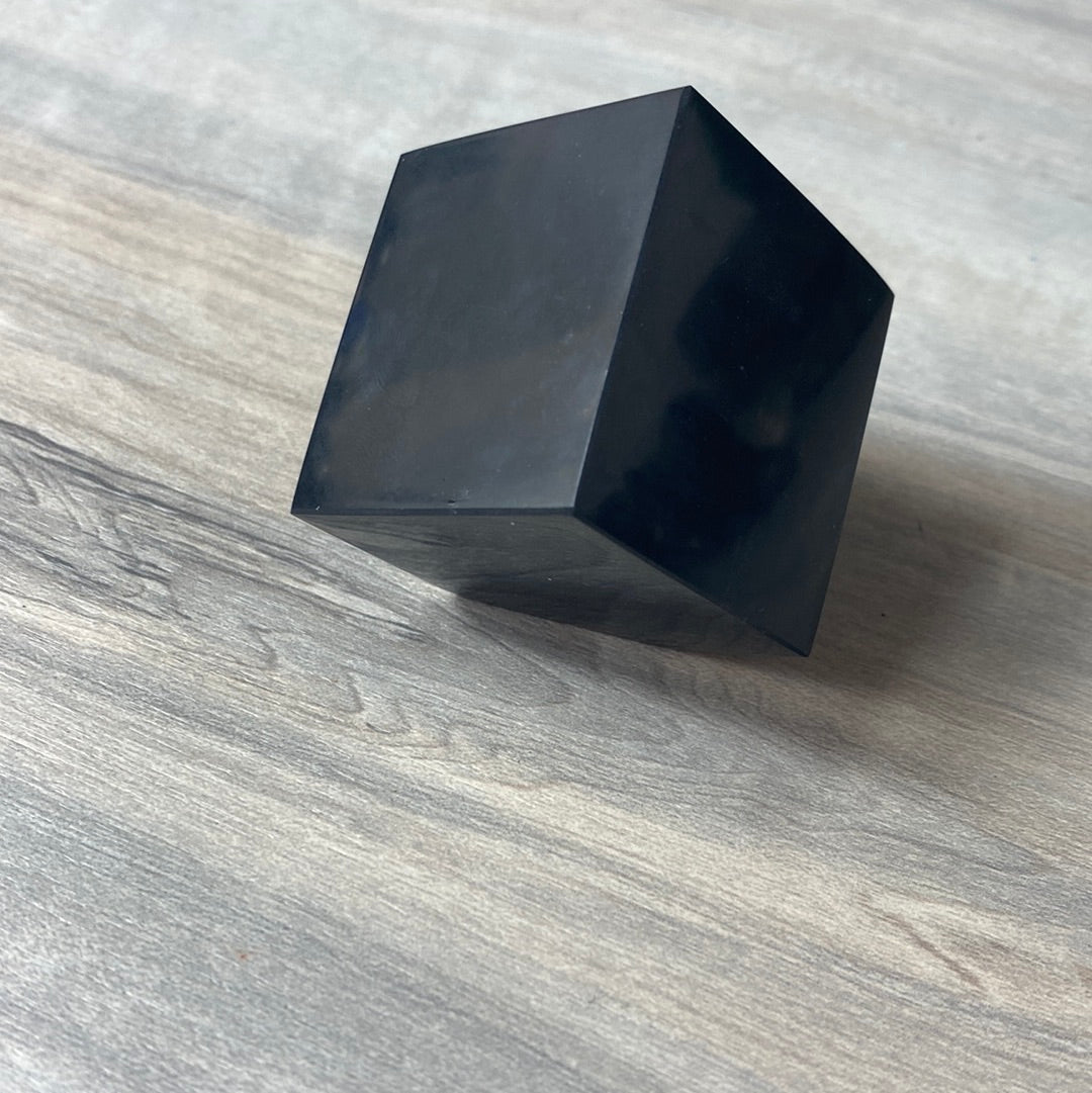 Matt Black Obsidian Cube