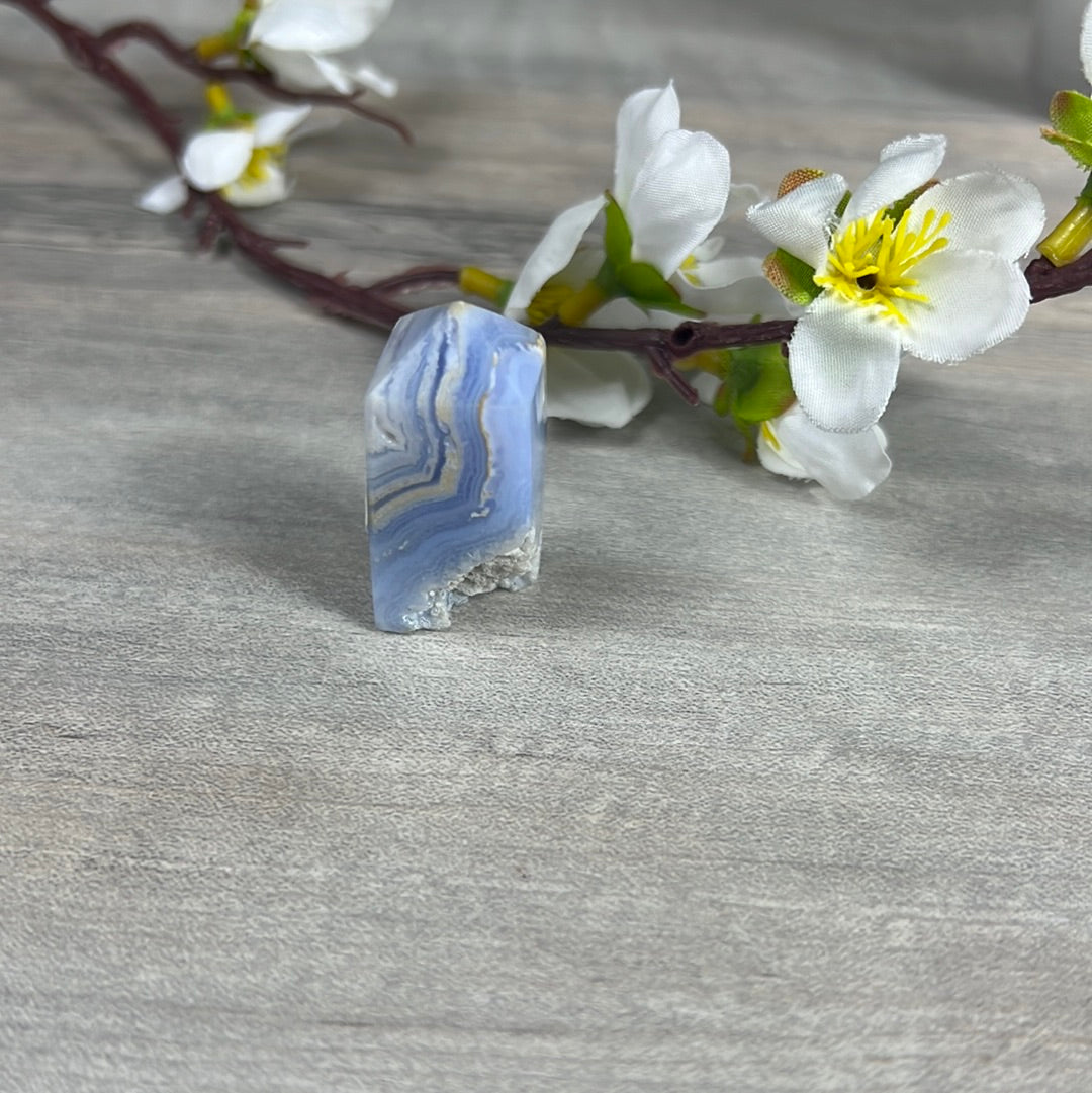 Small Blue Lace Agate obelisk Tower Point