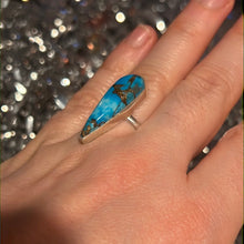 Load image into Gallery viewer, Copper Turquoise 925 Sterling Silver Ring -  Size L - L 1/2
