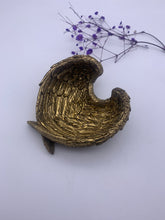 Load image into Gallery viewer, Large Gold Angel Wing Trinket Jewellery Tumble Sphere Stand Dish Bowl Tray
