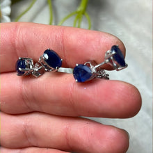 Load image into Gallery viewer, Sapphire Facet 925 Sterling Studs Earrings
