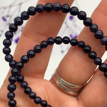 Load image into Gallery viewer, Blue Goldstone - 4mm Bead Bracelet
