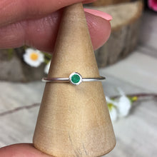 Load image into Gallery viewer, Emerald Stacker 925 Sterling Silver Ring
