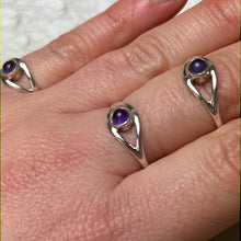 Load image into Gallery viewer, Amethyst Evil Eye 925 Silver Ring
