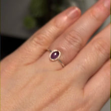 Load image into Gallery viewer, Amethyst Dainty - 925 Silver Ring - Size J
