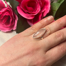 Load image into Gallery viewer, Rose Quartz 925 Sterling Silver Ring - Size K
