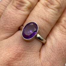 Load image into Gallery viewer, Brandberg Amethyst Facet - RARE 925 Sterling Silver Ring -  Size L 1/2
