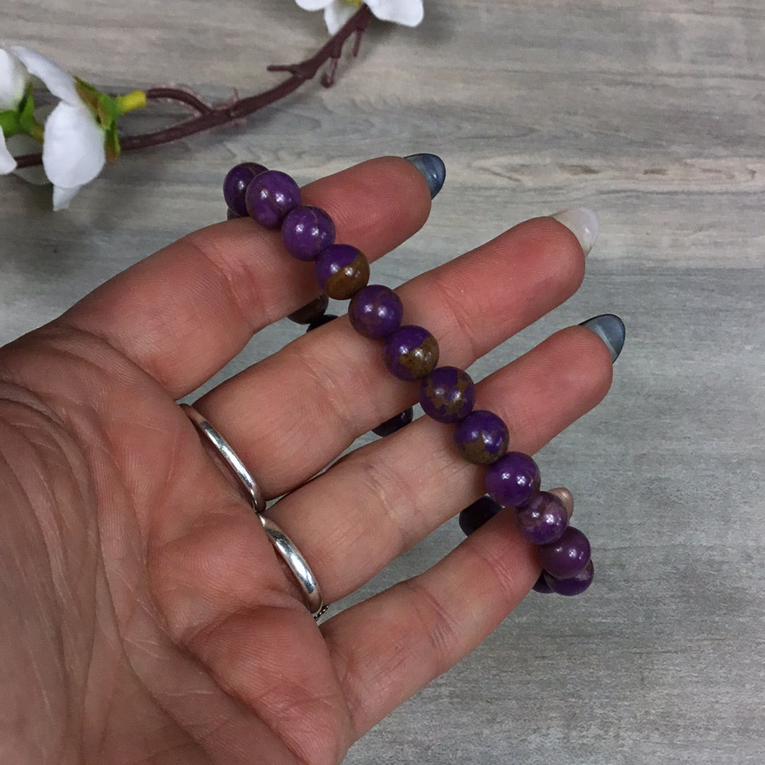 Phosphosiderite - 8mm Bead Bracelet