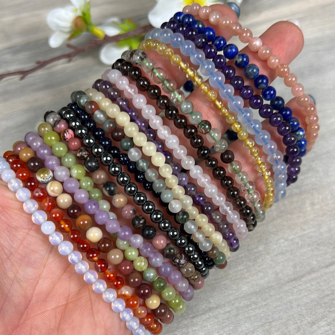 4mm Delicate Bead Bracelet 7” - Standard size