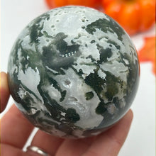 Load image into Gallery viewer, Moss Agate Sphere 60mm
