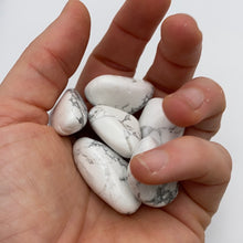 Load image into Gallery viewer, White Howlite polished tumble tumblestone
