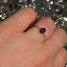 Load image into Gallery viewer, Amethyst Dainty - 925 Silver Ring - Size J
