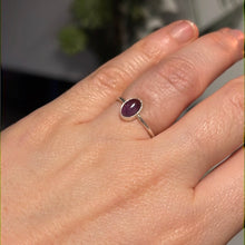 Load image into Gallery viewer, Amethyst Dainty - 925 Silver Ring - Size J
