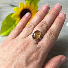 Load image into Gallery viewer, Citrine 925 Sterling Silver Ring -  Size N 1/2
