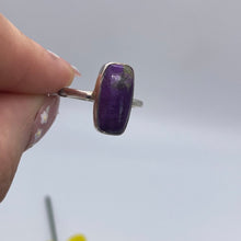 Load image into Gallery viewer, Charoite Ring Size O -  925 Silver
