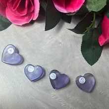 Load image into Gallery viewer, Purple Fluorite Cab Cabochon Heart
