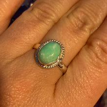 Load image into Gallery viewer, Chrysoprase 925 Sterling Silver Ring -  Size N 1/2
