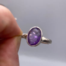 Load image into Gallery viewer, Brandberg Amethyst Facet - RARE 925 Sterling Silver Ring -  Size L 1/2
