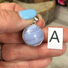 Load image into Gallery viewer, Blue Lace Agate 925 Sterling Silver Pendant
