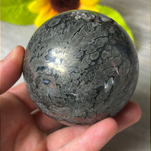 Load image into Gallery viewer, Nipomo - Marcascite Agate Sphere 68mm
