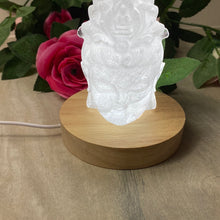Load image into Gallery viewer, Wood White Light base lamp stand - USB 10cm
