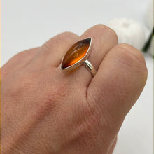 Load image into Gallery viewer, Amber 925 Sterling Silver Ring O 1/2
