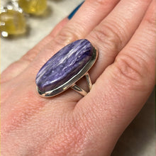 Load image into Gallery viewer, Charoite 925 Silver Ring - Size P
