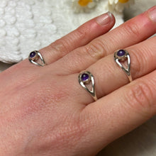 Load image into Gallery viewer, Amethyst Evil Eye 925 Silver Ring
