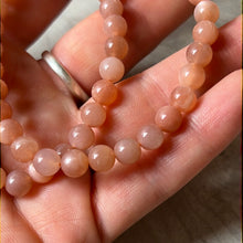 Load image into Gallery viewer, LAST Peach Moonstone - 6mm Bead Bracelet
